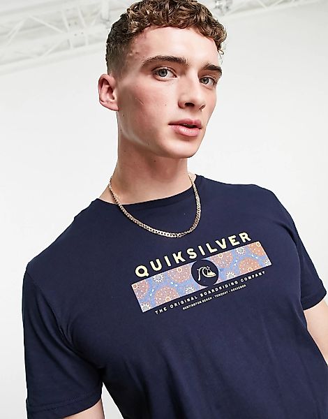Quiksilver – Wrap it up – T-Shirt in Marineblau günstig online kaufen