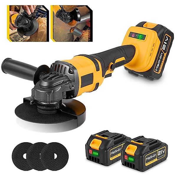 ONEVAN Akku-Winkelschleifer Bürstenloser 125 mm Schleifer, günstig online kaufen