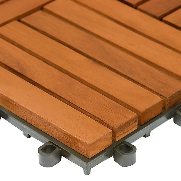 Casaria Holzfliesen 33x Akazie Quattro Mosaik, günstig online kaufen