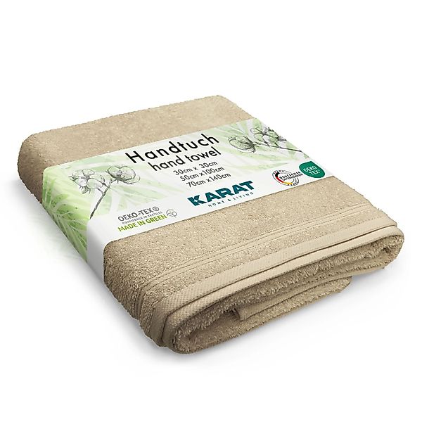 KARAT Handtuch Bay Baumwolle Sanft Saugstark Universal Beige 30 x 30 cm günstig online kaufen