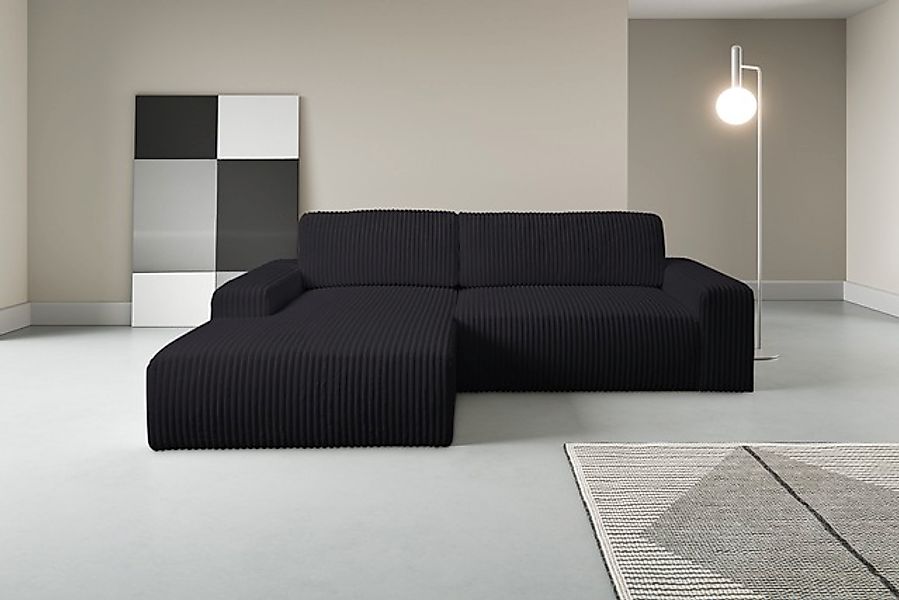 WERK2 Ecksofa »Rotterdam-L, kuschelweicher Cord oder Breitcord, L-Form, Bre günstig online kaufen