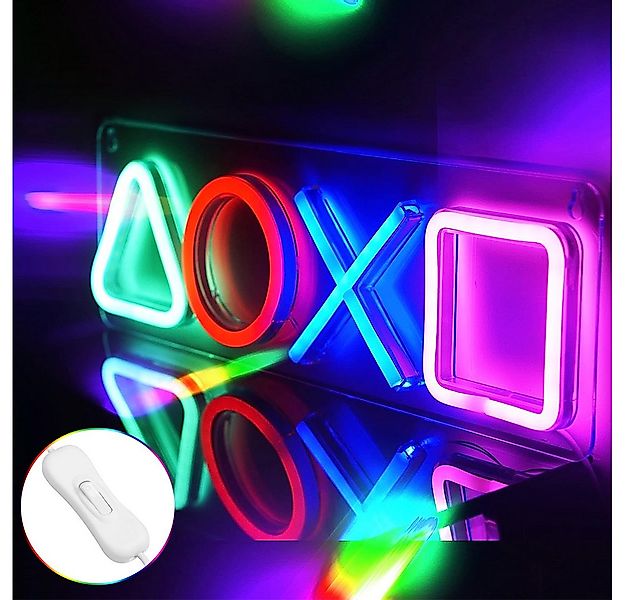 Jibenhome LED Dekolicht Spiel Leuchtreklame Gaming Neon Schild Neonlicht, U günstig online kaufen