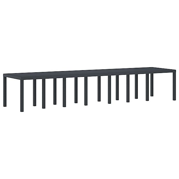 vidaXL Gartentisch Anthrazit 400x100x73 cm Poly Rattan 3378528 günstig online kaufen