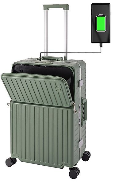 Travelhouse Hartschalen-Trolley Roma, 4 Rollen, mit USB und Getränkehalter günstig online kaufen