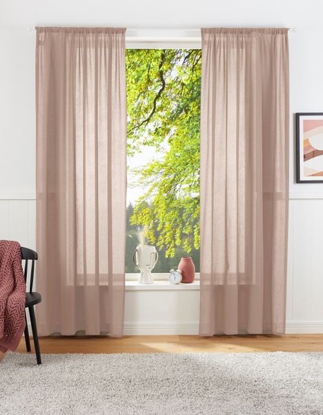 LeGer Home by Lena Gercke Vorhang "Lanea" Stangendurchzug 1 Stk. tlg. Leine günstig online kaufen