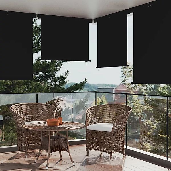 Balkon-seitenmarkise 140x250 Cm Schwarz günstig online kaufen