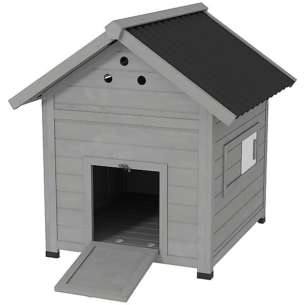 PawHut Entenstall aus Holz Entenhaus mit Kippdach Geflügelstall mit Doppelt günstig online kaufen