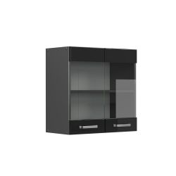 Vicco Glashängeschrank R-Line, Schwarz Hochglanz/Anthrazit, 60 günstig online kaufen