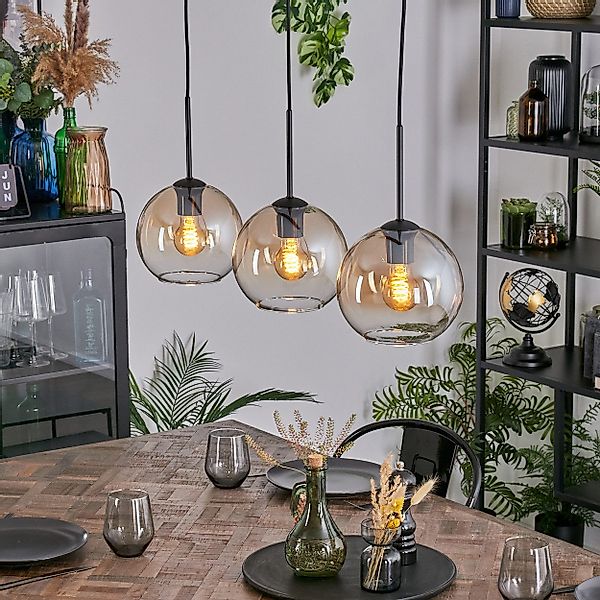 hofstein Hängeleuchte 3-flammige Hängelampe aus Metall/Glas günstig online kaufen