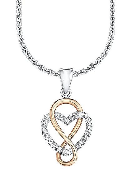 s.Oliver Kette mit Anhänger Herz Unendlichkeitsschleife/Infinity, mit Zirko günstig online kaufen