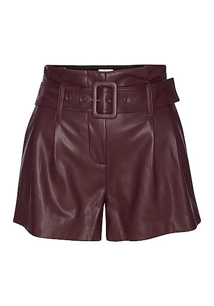 LASCANA Shorts (mit Gürtel) aus Lederimitat, Kunstleder Shorts, elegant, mo günstig online kaufen
