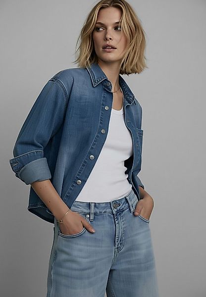 Andijamo-Fashion Jeansbluse SOFT DENIM Weiches elastisches Soft Denim günstig online kaufen