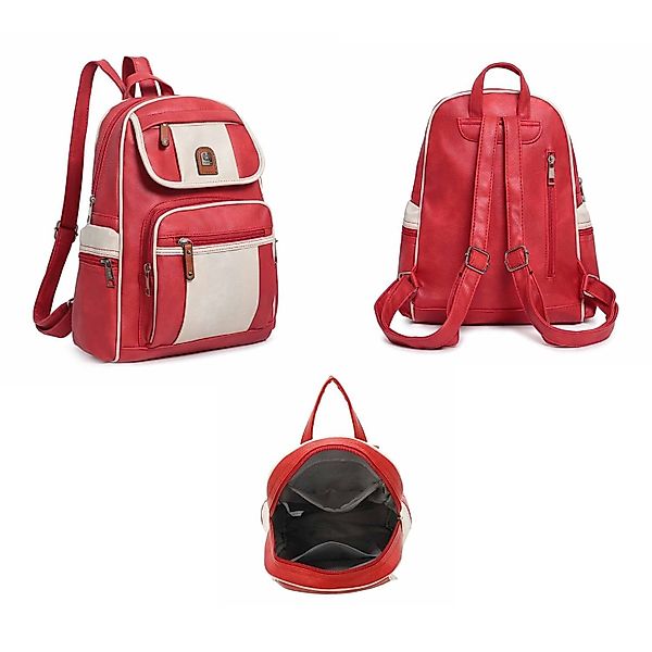 ITALYSHOP24 Rucksack Damen CityRucksack Tagesrucksack Schultertasche Freize günstig online kaufen