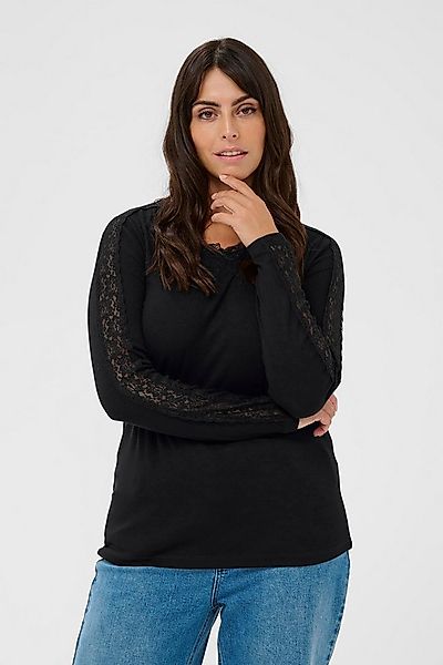KAFFE Curve Langarmbluse Langarm-Shirt KCtinna Große Größen günstig online kaufen