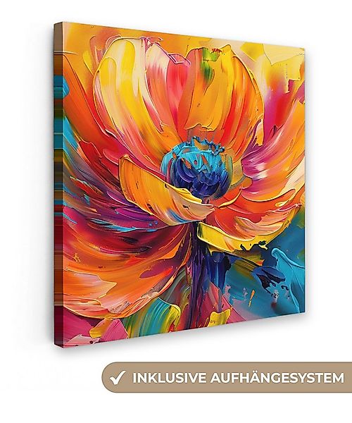 OneMillionCanvasses® Leinwandbild Blume - Lackierung - Modern - Abstrakt - günstig online kaufen