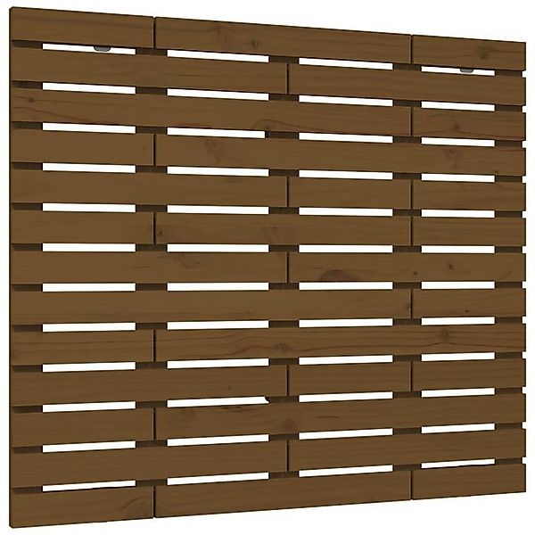 vidaXL Bett, Wand-Kopfteil Honigbraun 106x3x91,5 cm Massivholz Kiefer günstig online kaufen