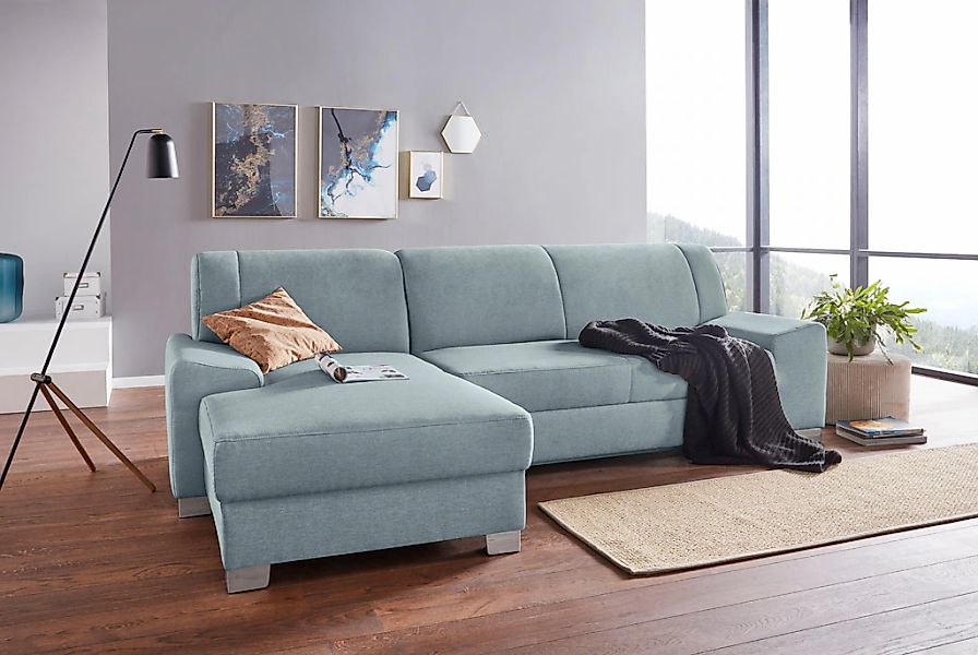 DOMO collection Ecksofa "Anzio L-Form, whlw. Bettfunktion, Federkern, hochw günstig online kaufen