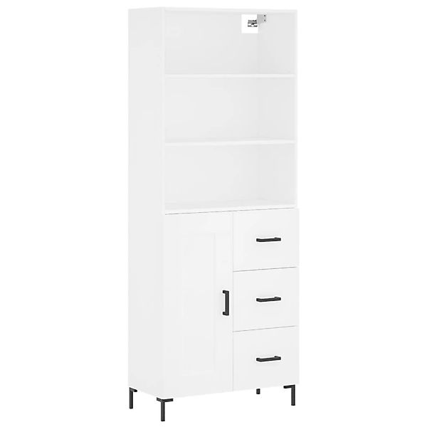 vidaXL Highboard Weiß 69,5x34x180 cm Holzwerkstoff 3190021 günstig online kaufen