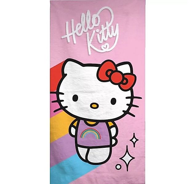 Hello Kitty Badetuch Hello Kitty Rainbow Badelaken, Strandtuch 70x140cm (Sc günstig online kaufen