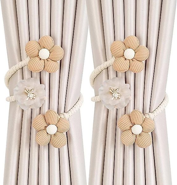 BYSURE Raffhalter, (2-tlg), 2 Stück niedliche Blumenvorhang-Raffhalter günstig online kaufen