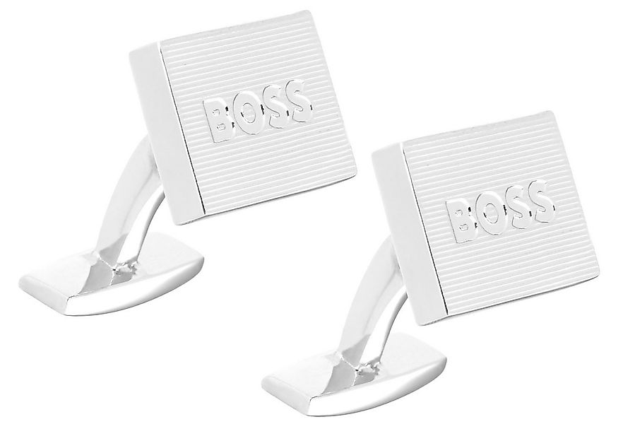 BOSS Manschettenknöpfe Silberfarben B-Multilines-Cuf günstig online kaufen