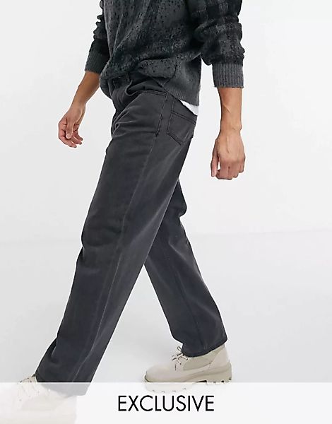 Reclaimed Vintage Inspired – Baggy Jeans in verwaschenem Schwarz im Stil de günstig online kaufen