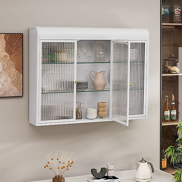 TavilaEcon Wandhängeschrank Modernes Wandregal mit Glastüren günstig online kaufen