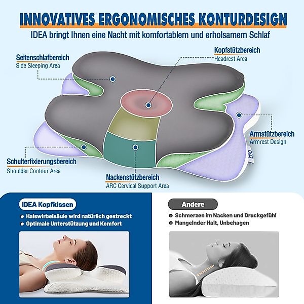Esun Kopfkissen Nackenkissen, Memory Foam Kissen günstig online kaufen