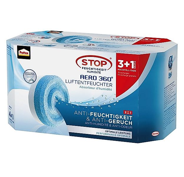Pattex Luftbefeuchter Pattex Nachfülltabs für Aero 360 Luftentfeuchter 4x45 günstig online kaufen
