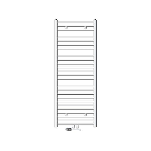 LuxeBath Badheizkörper 600x1500 mm Weiß mit Anschlussgarnitur Eck Wand günstig online kaufen