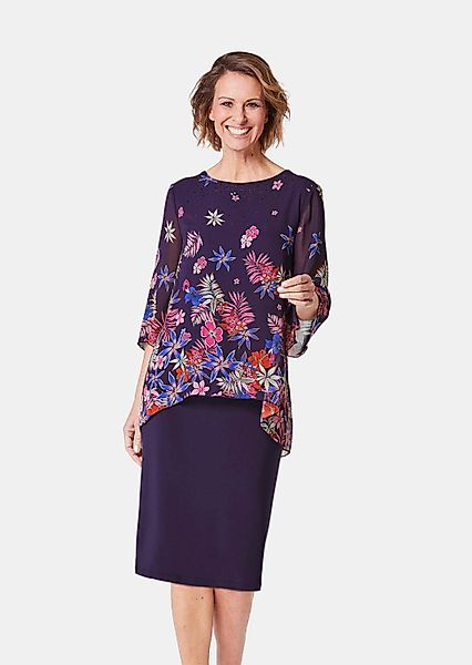 GOLDNER Abendkleid Kurzgröße: Kleid mit floralem günstig online kaufen