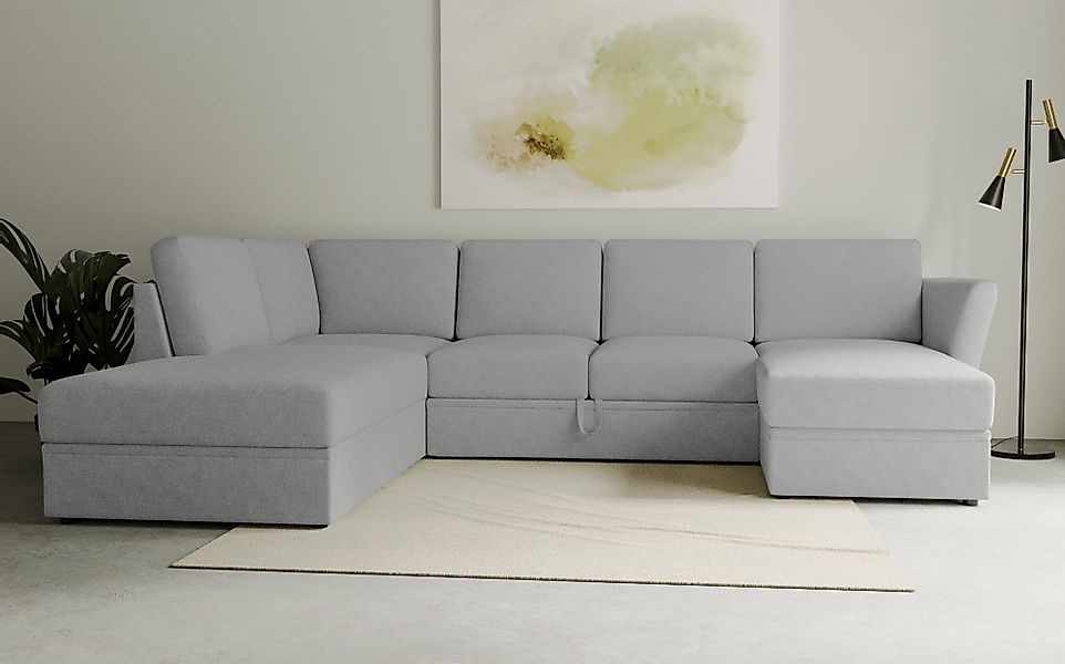 Home affaire Wohnlandschaft »Lavars Schlafsofa« mit Bettfunktion und Staura günstig online kaufen