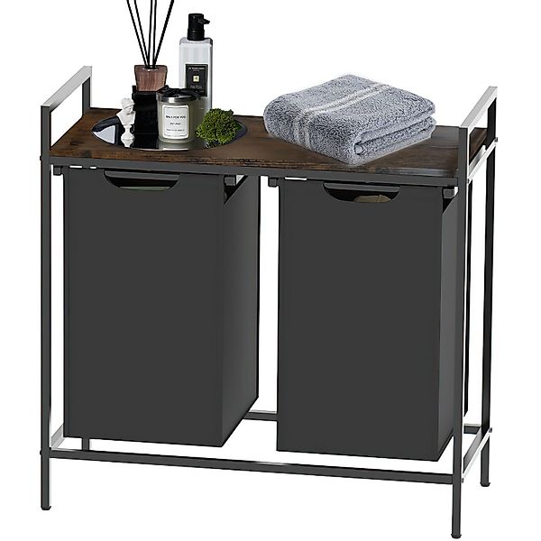Refined Living Wäschekorb Wäschesammler mit Ablage günstig online kaufen