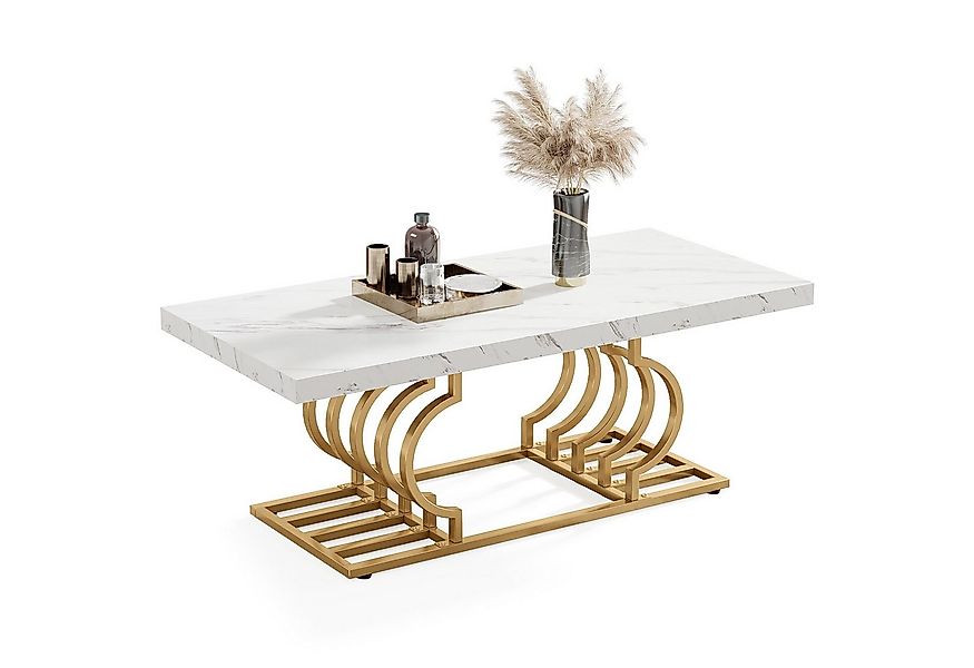 Tribesigns Couchtisch Moderner Faux Marmor Cocktailtisch,Teetisch Akzentmöb günstig online kaufen