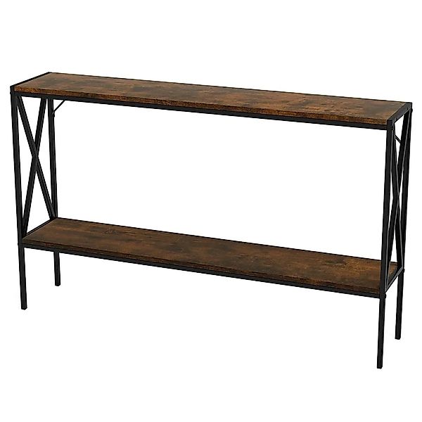 Costway Konsolentisch mit Metallrahmen Industrial Design 120 cm günstig online kaufen
