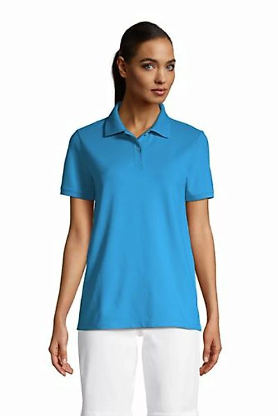 Piqué-Poloshirt in Petite-Größe, Damen, Größe: S Petite, Blau, Baumwolle, b günstig online kaufen
