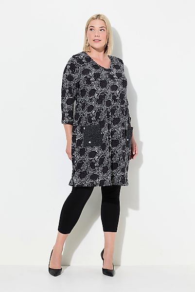 Ulla Popken Longshirt Longshirt A-Linie Blumendruck günstig online kaufen