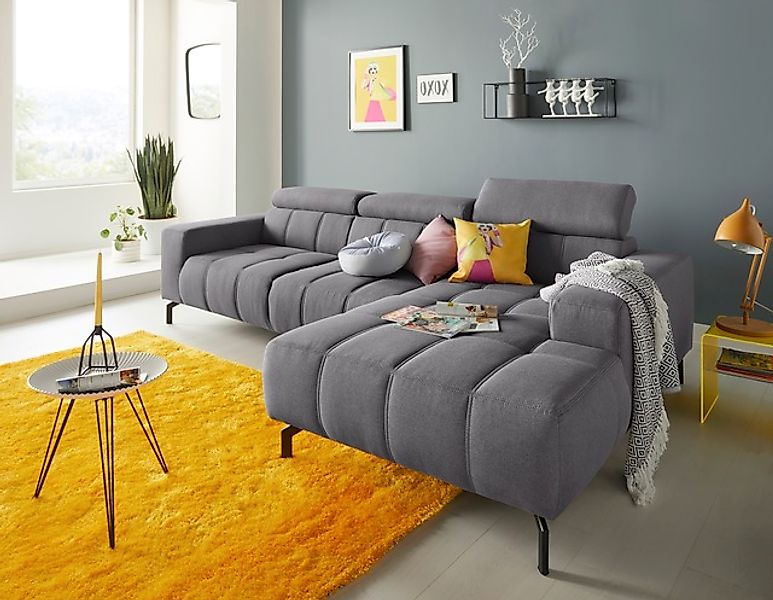 DOMO collection Ecksofa »Cunelli tolle Sitznähte als Designelement, fester günstig online kaufen