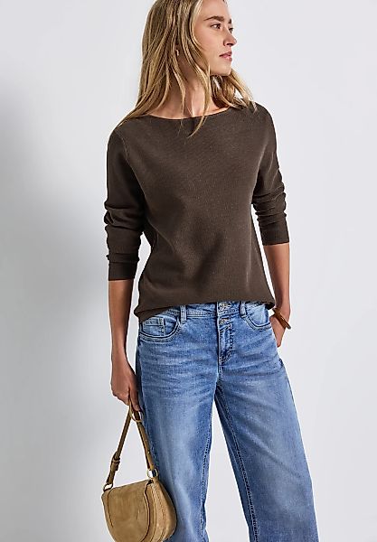 STREET ONE Strickpullover mit U-Boot-Ausschnitt günstig online kaufen