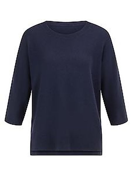Rundhals-Pullover aus Kaschmir Peter Hahn blau günstig online kaufen