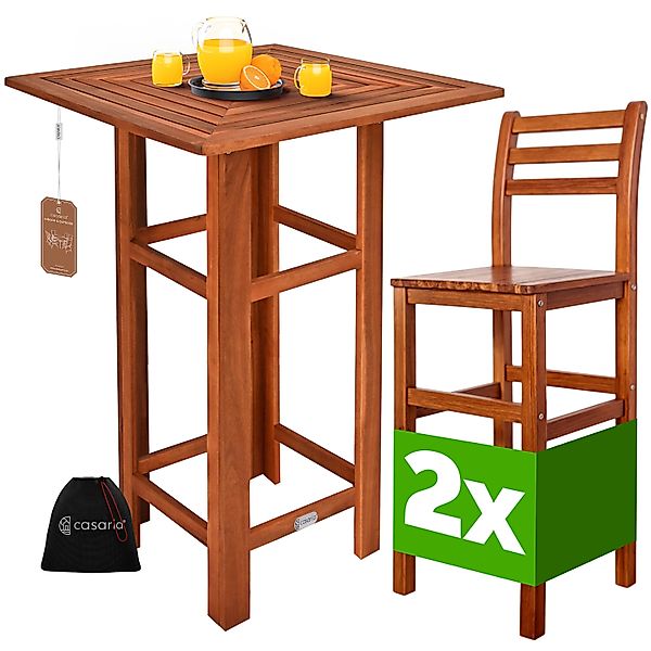 Casaria Bargruppe, Bartisch mit Hocker 2er günstig online kaufen