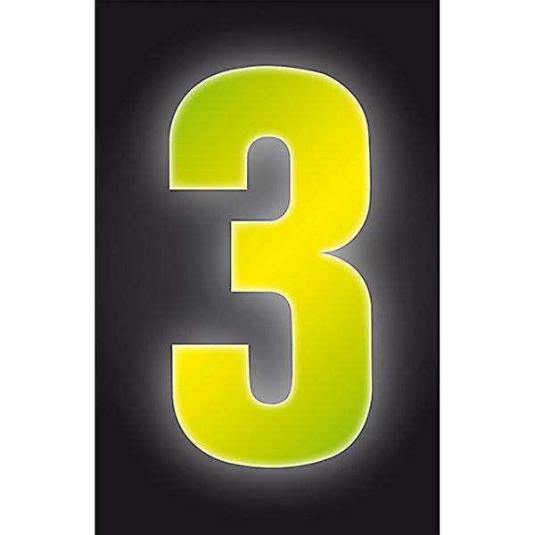 Conacord Klebezahl 3 Reflektierend 17 cm Gelb günstig online kaufen