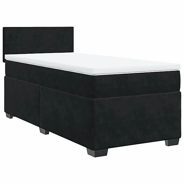 vidaXL Boxspringbett mit Matratze Schwarz 100x200 cm Samt2105708 günstig online kaufen