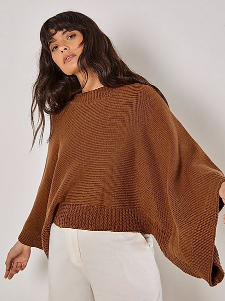 Apricot Strickpullover Cape-Pullover mit Stehkragen günstig online kaufen