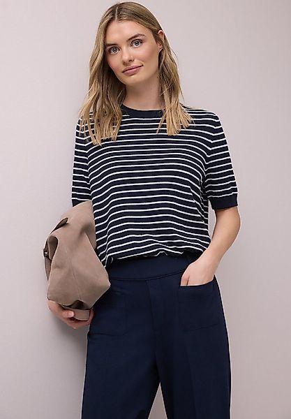 STREET ONE Kurzarmpullover mit Streifenmuster günstig online kaufen