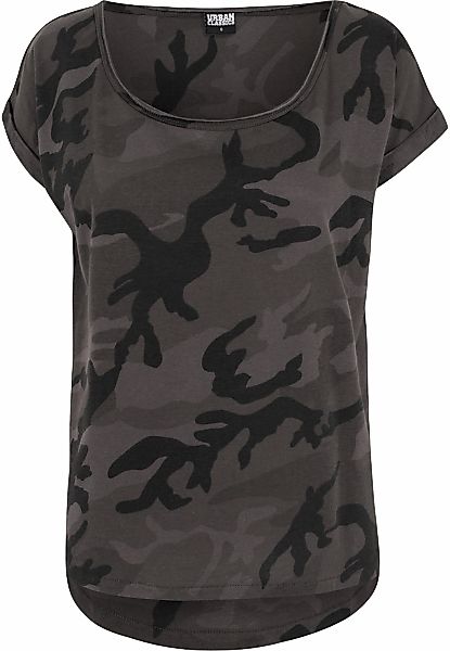 URBAN CLASSICS T-Shirt "Urban Classics Damen Ladies Camo Back Shaped Tee" 1 günstig online kaufen