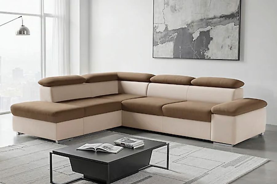 sit&more Ecksofa »Valentine L-Form, B: 272 cm« mit Arm- & Kopfteilverstellu günstig online kaufen