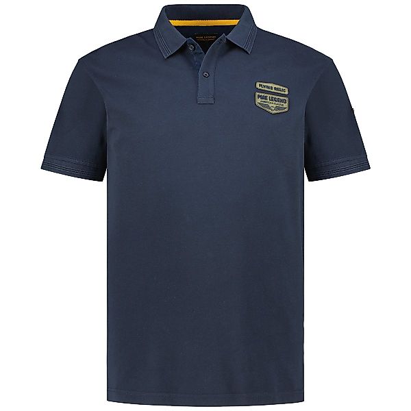 PME LEGEND Poloshirt mit Label-Patch Farbe dunkelblau Größe: 4XL günstig online kaufen