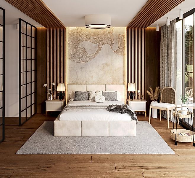 thematys Polsterbett Stauraumbett Bett mit Bettkasten - MADE IN EU - mit sa günstig online kaufen