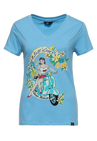 QueenKerosin Print-Shirt Vintage Love (1-tlg) mit günstig online kaufen
